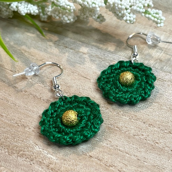 Handmade Crochet Earrings. - Picture 4 of 5